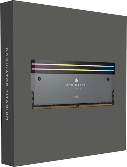 Corsair Dominator Titanium RGB EXPO 32GB DDR5 RAM mit 2 Modulen (2x16GB) und Geschwindigkeit 6000 für Schreibtisch