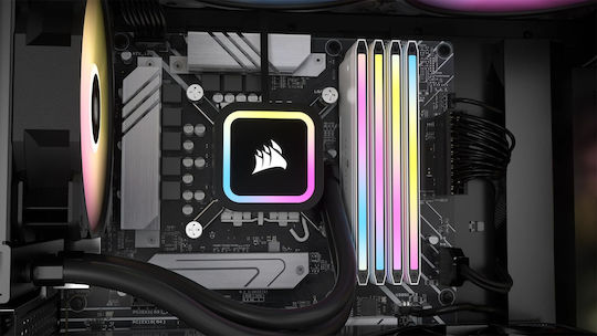Corsair Dominator Titanium RGB XMP White DDR5 64GB RAM με 4x16GB Modules και Ταχύτητα 6000 για Desktop