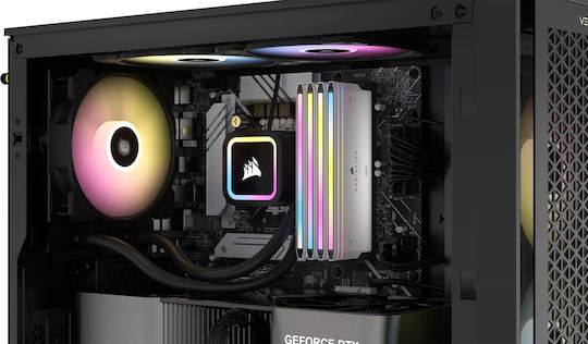 Corsair Dominator Titanium RGB XMP White DDR5 64GB RAM με 4x16GB Modules και Ταχύτητα 6000 για Desktop