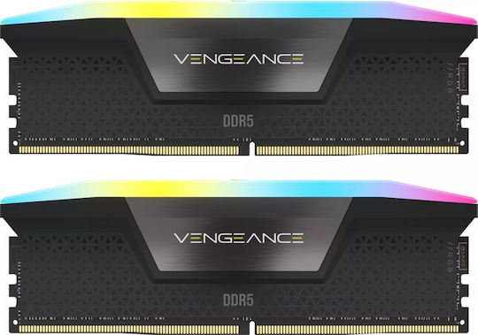 Corsair Vengeance RGB DDR5 64GB RAM with 2x32GB Modules and Speed 6400 for Desktop