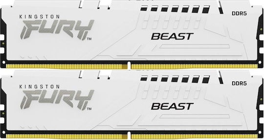 Kingston Fury Beast 64GB DDR5 RAM с 2 модула (2x32GB) и Скорост 6000 за Настолен Компютър