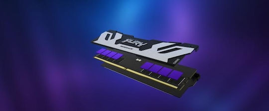 Kingston Fury Renegade Silver DDR5 32GB RAM with 2x16GB Modules and Speed 7200 for Desktop