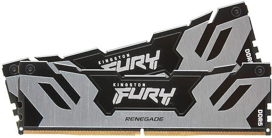 Kingston Fury Renegade Silver DDR5 32GB RAM με 2x16GB Modules και Ταχύτητα 6400 για Desktop