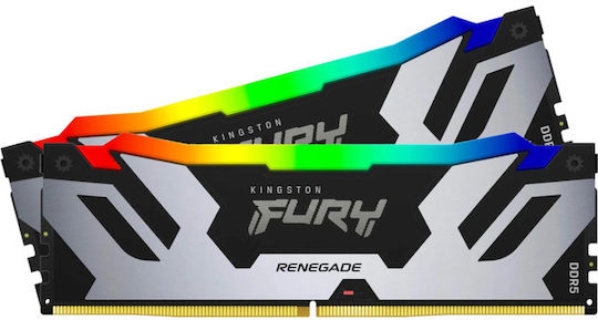 Kingston Fury Renegade RGB DDR5 64GB RAM with 2x32GB Modules and Speed 6000 for Desktop