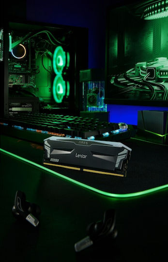 Lexar Ares RGB DDR5 32GB RAM with 2x16GB Modules and Speed 6800 for Desktop