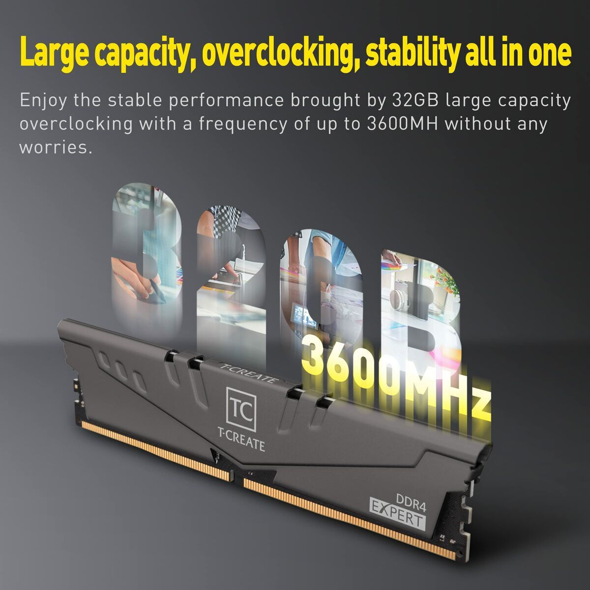 TeamGroup T-Create Expert 32GB DDR4 RAM cu 2 module (2x16GB) și