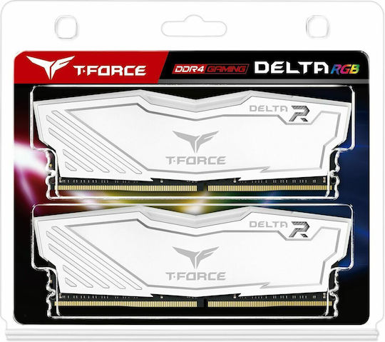 TeamGroup Delta RGB DDR4 16GB RAM με 2x8GB Modules και Ταχύτητα 3600 για Desktop