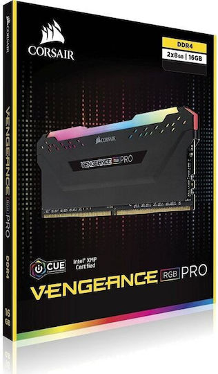 Corsair Vengeance RGB Pro 64GB DDR4 RAM cu 2 module (2x32GB) și