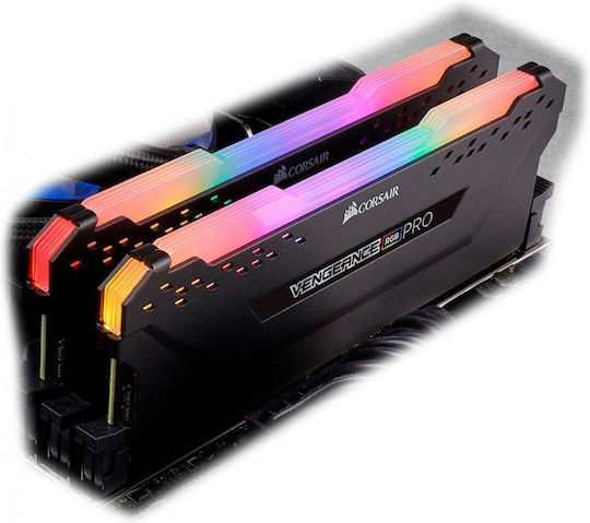 Corsair Vengeance RGB Pro 64GB DDR4 RAM cu 2 module (2x32GB) și