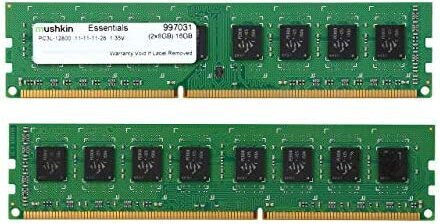 Mushkin Essentials 16GB DDR3 RAM with 2 Modules (2x8GB) and 1600 Speed for Desktop