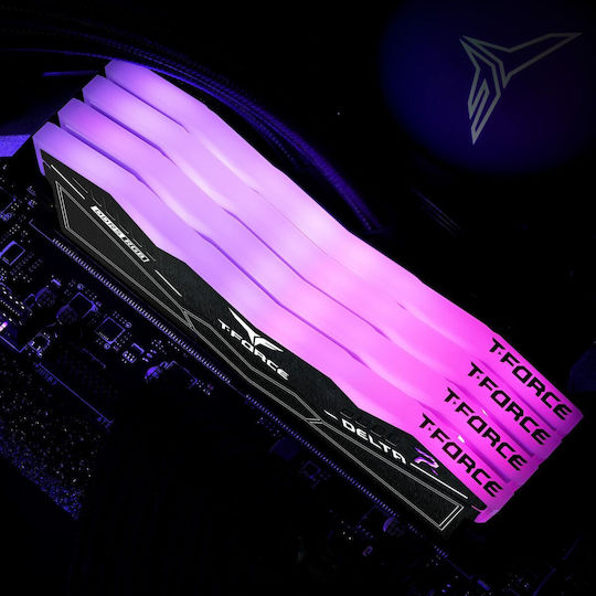 TeamGroup Delta RGB 32GB DDR5 RAM mit 2 Modulen (2x16GB) und Geschwindigkeit 6000 für Schreibtisch