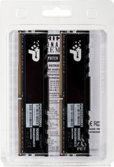 Patriot Signature Line Premium DDR4 32GB RAM με 2x16GB Modules και Ταχύτητα 3200 για Desktop