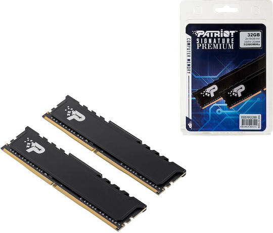 Patriot Signature Line Premium DDR4 32GB RAM με 2x16GB Modules και Ταχύτητα 3200 για Desktop