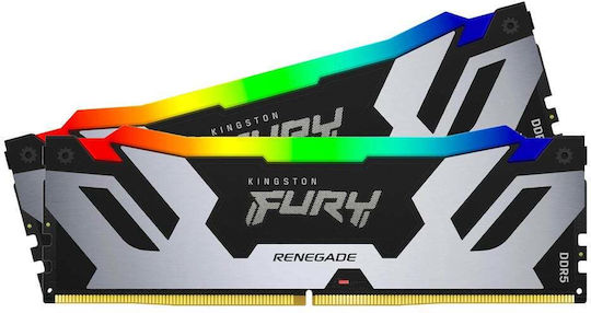 Kingston Fury Renegade RGB 32GB DDR5 RAM cu 2 module (2x16GB) și