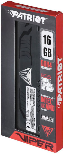 Patriot Viper Steel DDR4 with Module 1x16GB and Speed 3600 for Desktop