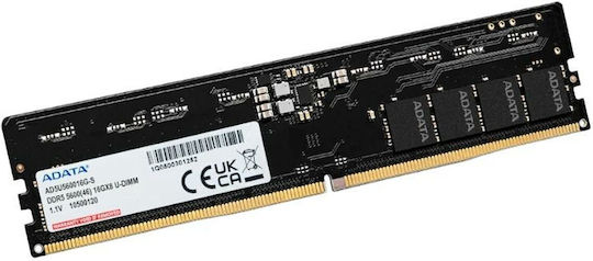 Adata 16GB DDR5 RAM cu Viteză 5600 pentru Desktop (AD5U560016G-S