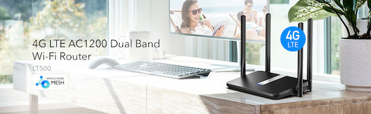 Cudy LT500 v2 Ασύρματο 4G Router Wi‑Fi 5 με 4 Θύρες