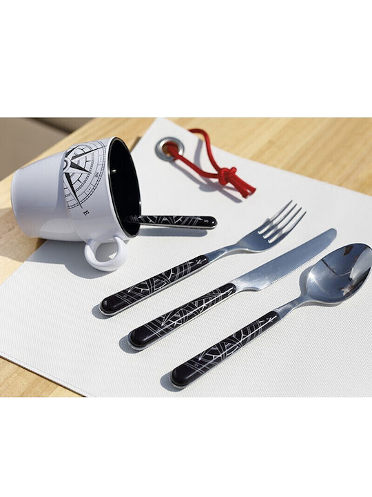 Marine Business Lombok Cutlery Set Stainless Black 24pcs