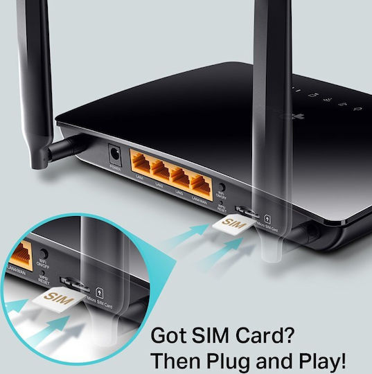 TP-LINK Archer MR400 v2 Ασύρματο 4G Router Wi‑Fi 5 με 3 Θύρες