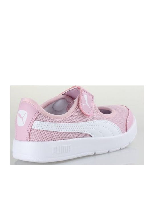 Kids Ballerinas Courtflex v3 Lina V PS with Hoop & Loop Closure Pink