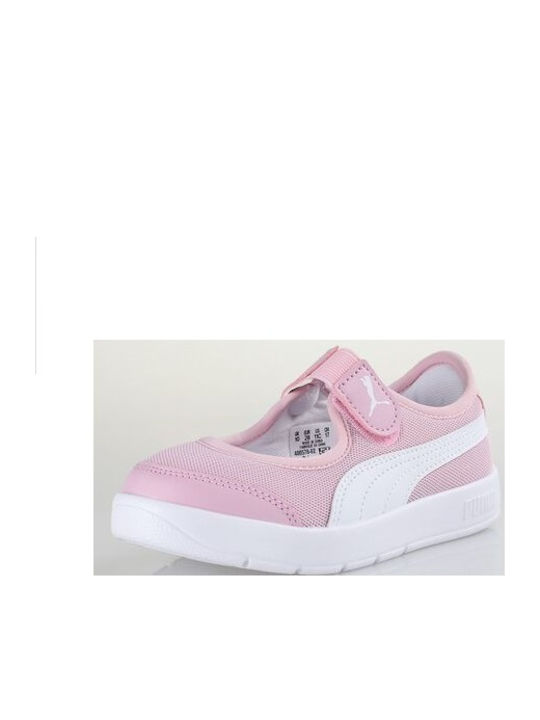 Kids Ballerinas Courtflex v3 Lina V PS with Hoop & Loop Closure Pink