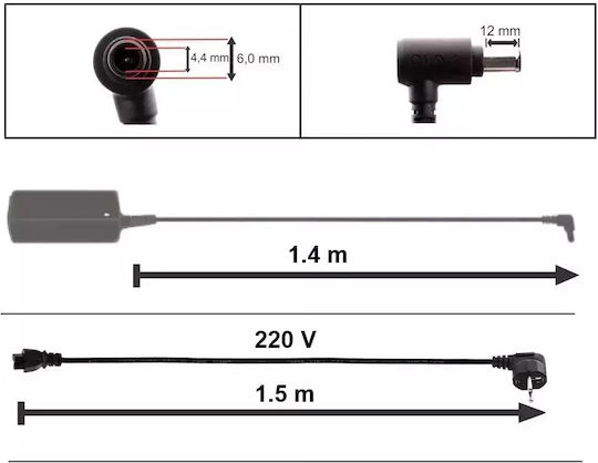 Adaptor Alimentare Lg Tv 19v 2.53a 48w Mufă 6.0x4.4mm