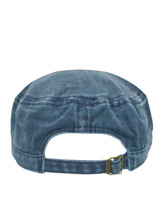 Cotton Jockey Cuban Military Stonewashed Blue Brims Trims