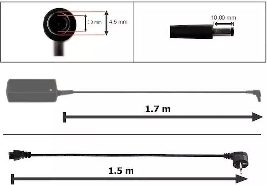 Încărcător Laptop 45W 19.5V 2.31A Pentru Dell