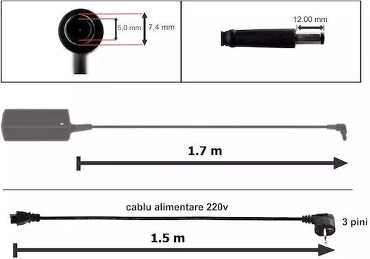 Încărcător Laptop 90W 19.5V 4.62A Pentru HP