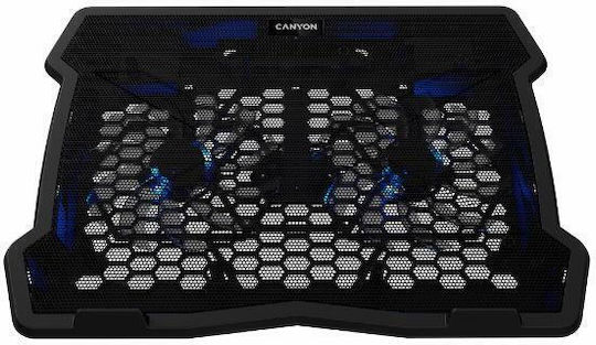 Canyon HubLED Cooling Pad for Laptop up to 15.6" with 2 Fans and Lighting