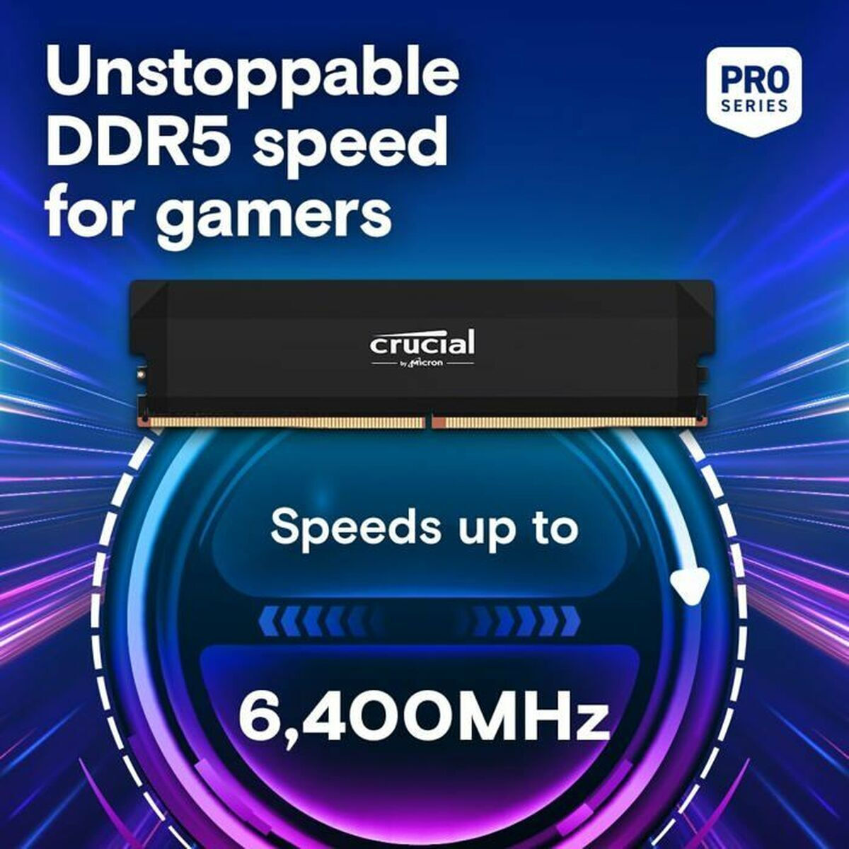 Crucial Pro DDR5 32GB RAM με 2x16GB Modules και Ταχύτητα 6400 για Desktop