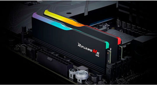 G.Skill Ripjaws M5 RGB 64GB DDR5 RAM cu 2 module (2x32GB) și Viteză 6000 pentru Desktop