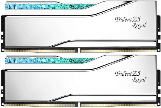 G.Skill Trident Z5 Royal XMP 48GB DDR5 RAM с 2 модула (2x24GB) и Скорост 8000 за Настолен Компютър