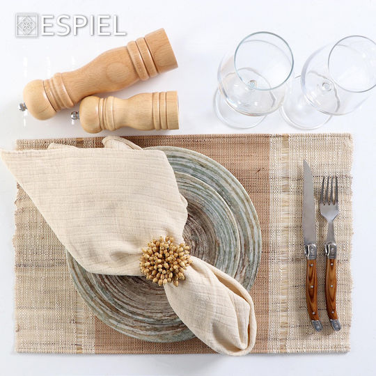 Espiel Set Manual Râșnițe Condimente din Lemn în Culoare Bej 21cm 2buc