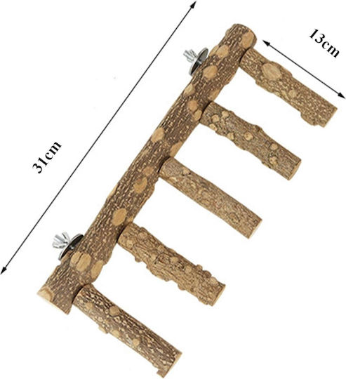 Epigasos Natural Bird Perch Pepper Tree 1.5~2.5*20cm Stainless Supports
