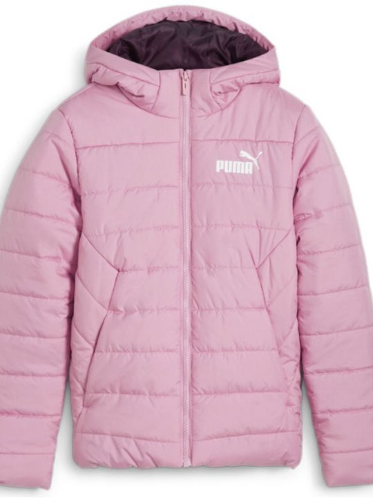 Kinder Sportjacke Kurz mit Kapuze Rosa Padded