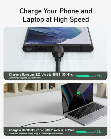 Anker USB 2.0 Kabel USB-C männlich - USB-C 140W PD Schwarz 1,8m A80F6H11