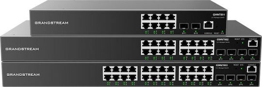 Grandstream GWN7802 Managed L2 Switch με 16 Θύρες Gigabit (1Gbps) Ethernet και 4 SFP Θύρες