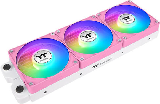 Thermaltake CT140 EX Reverse Blade Case Fans with ARGB Lighting and Connection 3-Pin / 4-Pin PWM Pack of 3 Pink