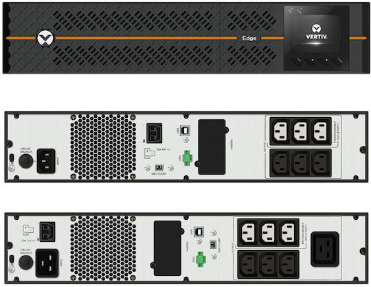 Vertiv Edge 2U/3U RT UPS Line-Interactive 2200VA 1980W με 6 IEC Πρίζες