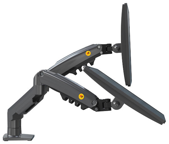 North Bayou NB F160B Stand Desk Mounted for 2 Monitors up to 27" with Arm