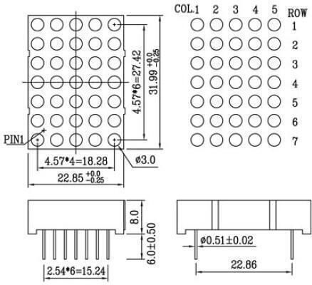 Ecran Matricea 5x7 caractere (01.021.0023)