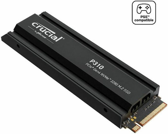 Crucial P310 SSD 4TB M.2 Type with PCI Express 4.0 Connection and Heatsink CT4000P310SSD5