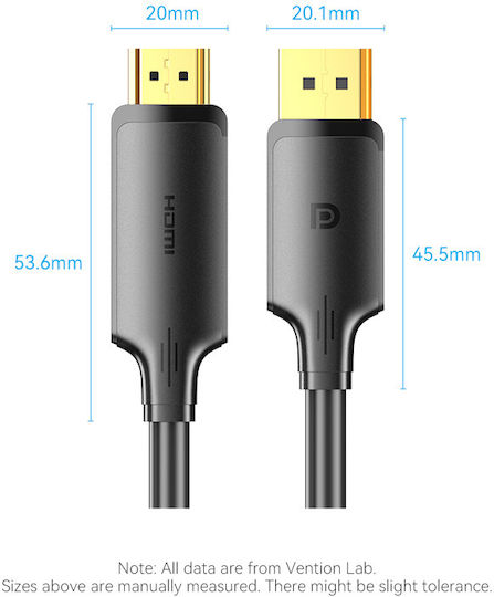 Vention HFOBF DisplayPort Cable Male - DisplayPort Male 1m Black