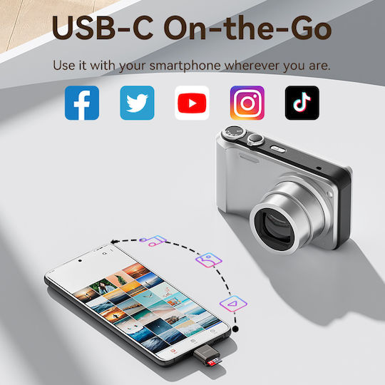 Vention Card Reader Type-C για microSD