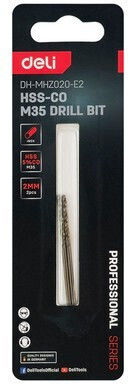 Deli Set of 2 HSS Drills with Cylindrical Drill Top for Metal