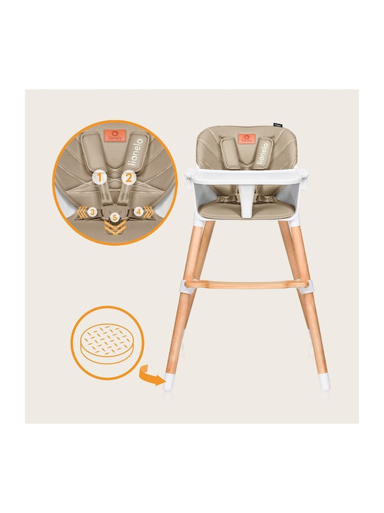 Lionelo Koen Καρεκλάκι Φαγητού 2 in 1 Beige Sand