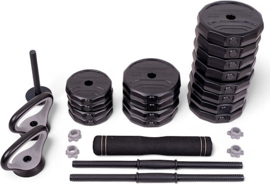 inSPORTline ON-X Hantelset mit Stange Gesamtgewicht 40kg
