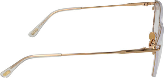 Tom Ford Optical Frame Ft5694-b 030 52 Titanium & Blue Filter