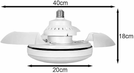 Rixme Ανεμιστήρας Οροφής 20cm με Φως Λευκός